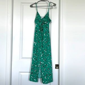 Top Shop Green Floral Dress US 4